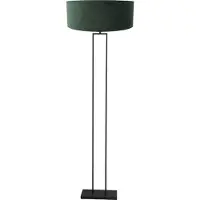 Steinhauer Zwarte staande lamp Stang 3853ZW met E27 fitting en groen velours kap