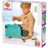 Eichhorn Houten visspel educatief speelgoed aquarium magneet hengel 19-delig.