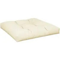 vidaXL Palletkussen 70x70x12 cm stof crèmekleurig
