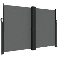 vidaXL Windscherm uittrekbaar 160x600 cm antraciet