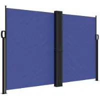vidaXL Windscherm uittrekbaar 160x1200 cm zwart