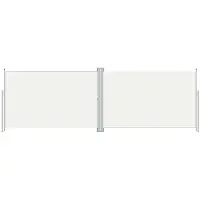 vidaXL Windscherm uittrekbaar 200x600 cm crèmekleurig