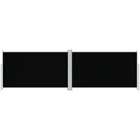 vidaXL Windscherm uittrekbaar 180x600 cm zwart