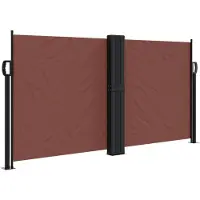vidaXL Windscherm uittrekbaar 120x1200 cm bruin