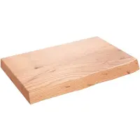vidaXL Wandschap 60x40x(2-6) cm behandeld massief eikenhout lichtbruin