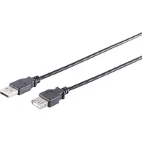 Hunter USB High Speed 2.0 verlengkabel, A/A connector, USB 2.0, zwart, 3 meter