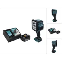 Makita DML 812 RM1 Batterij LED handlamp Zaklamp 18 V 1250 lm + 1x batterij 4.0 Ah + lader