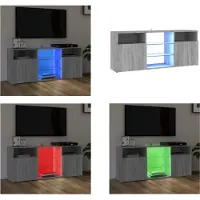 vidaXL Tv-meubel met LED-verlichting 120x30x50 cm grijs sonoma eiken - Tv-kast - Tv-kasten - Tv-meubel - Hifi-meubel