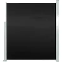 vidaXL Wind-/zonnescherm uittrekbaar 160x300 cm zwart