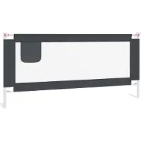 vidaXL Bedhekje peuter 200x25 cm stof donkergrijs