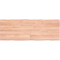 vidaXL Tafelblad natuurlijke rand 140x50x(2-6) cm eikenhout lichtbruin