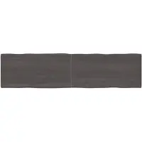 vidaXL Tafelblad natuurlijke rand 200x50x(2-6)cm eikenhout donkerbruin