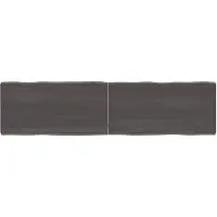 vidaXL Tafelblad natuurlijke rand 160x40x(2-6)cm eikenhout donkerbruin