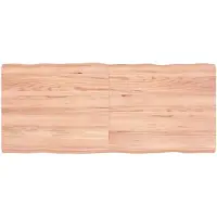 vidaXL Tafelblad natuurlijke rand 140x60x(2-6) cm eikenhout lichtbruin