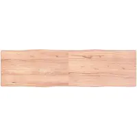 vidaXL Tafelblad natuurlijke rand 180x50x(2-4) cm eikenhout lichtbruin