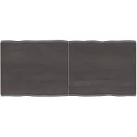 vidaXL Tafelblad natuurlijke rand 120x50x(2-4)cm eikenhout donkerbruin
