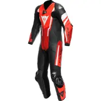 Dainese Misano 3 D-Air Airbag Perforated Zwart Fluo Rood Rood 1-Delig Motorpak Maat 62
