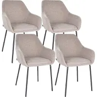 Kick Collection Set van 4 eetkamerstoel Guus - Taupe