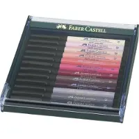 Faber-Castell tekenstift - Pitt Artist Pen - B - set Skin - 12 stuks - FC-267424