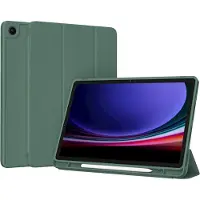 Accezz Smart Silicone Bookcase voor de Samsung Galaxy Tab A9 Plus - Donkergroen