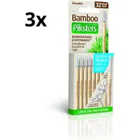 Piksters 3x Bamboe Rechte Ragers - Maat 5 - Blauw - 32 stuks
