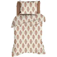 Romanette Dekbedovertrek Ottoman Terra Katoen-140 x 200 / 220 cm | 1-Persoons