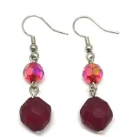 Behave - Oorbellen - Rood kraaltje - Speelse stijl dames - 4 cm