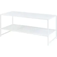 En.casa Salontafel Ruokolahti met roosterplank 102x43x46 cm wit mat