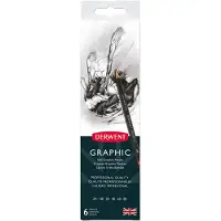Taidepiste Graphic 6 Tin - (degrees include 2H, HB, 2B, 4B, 6B, 8B, sharpener)