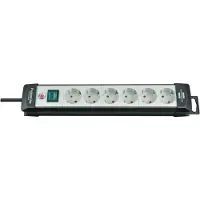 Brennenstuhl Premium-Line stekkerdoos 6-voudig zwart/lichtgrijs 5m H05VV-F 3G1,5