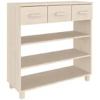 vidaXL Wandtafel HAMAR 90x35x90 cm massief grenenhout honingbruin
