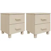 vidaXL Nachtkastjes HAMAR 2 st 40x35x44,5 cm grenenhout honingbruin