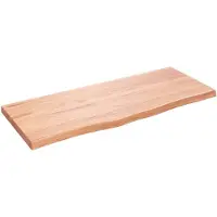 vidaXL Wandschap 100x40x(2-4)cm behandeld massief eikenhout lichtbruin
