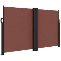 vidaXL Windscherm uittrekbaar 140x1000 cm bruin
