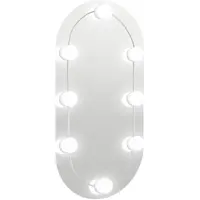 vidaXL Spiegel met LED-verlichting ovaal 60x30 cm glas