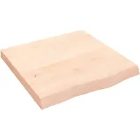 vidaXL Wandschap 60x60x(2-6) cm onbehandeld massief eikenhout