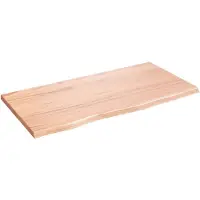 vidaXL Wandschap 80x40x2 cm behandeld massief eikenhout lichtbruin