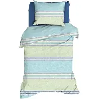 Romanette Dekbedovertrek Alfie Aqua Blue Katoen-140 x 200 / 220 cm | 1-Persoons