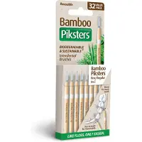 Piksters Bamboo Piksters Ragers Size 2 Fijn/reg Lichtgrijs - 32 Stuks