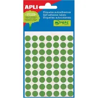APLI ronde etiketten in etui diameter 13 mm, groen, 175 stuks, 35 per blad (2058) - 13 stuks