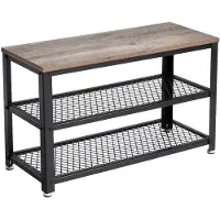 Hoppa! Songmics Schoenenrek - Grijs/beige/zwart - Metaal