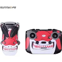 Sunnylife Stickerset - Red Shark - Drone en controller - DJI Mini 2/2 SE
