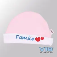 Vib - Muts rond - Famke (Roze) - Babykleertjes - baby muts - baby muts newborn - baby mutsje - baby cadeau - kraam cadeau - baby aankodiging