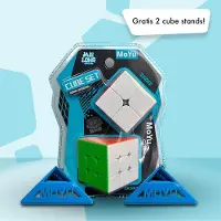MOYU Speed Cube - Set 2 in 1 - Cube - Puzzel Kubus - Speed Cube Set - Cadeauset - Breinbrekers - Educatief Speelgoed - Gratis 2 (!) Cube Stands - 2x2, 3x3