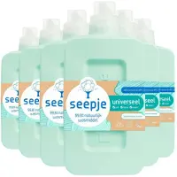 Seepje Vloeibaar Wasmiddel Universeel Sprankelende Jasmijn 23 Wasbeurten - 6 x 1 liter - Voordeelverpakking