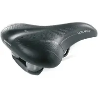 Selle Bassano Fietszadel Volare XXL BigCity elastomere demping - zwart