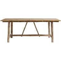 Tine k home Eettafel 80x200 Cm Natuur - Tuintafel Bamboe Nature - BAMTABLE80X200