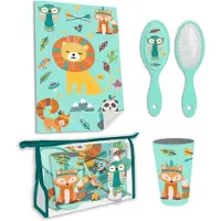 Kids Licensing Toilettas voor kinderen met Jungle Dieren - Vakantie - Met inhoud (Borstel, beker, handdoekje)