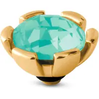 Melano Twisted Secured Steentje Turquoise | Goud