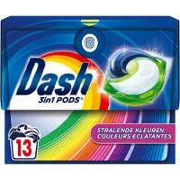 Dash Wasmiddelcapsules 3in1 Pods Stralende Kleuren 13 Stuks